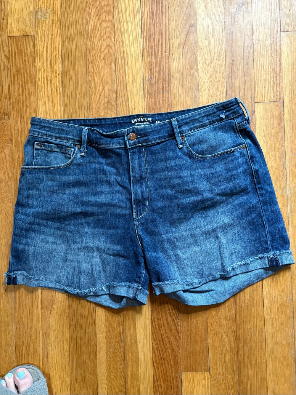 Levi's Dark Blue Denim Cutoff Shorts